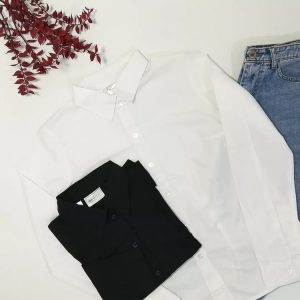 شومیز سفید مشکی bpc