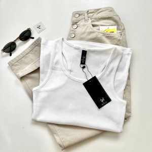 تاپ سفید زنانه وارداتی