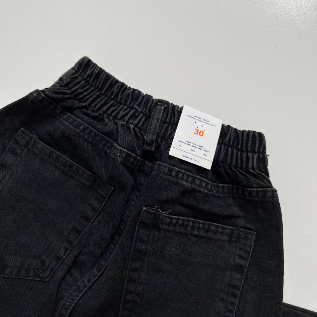 شلوار جین نیم بگ ذغالی - Image 2