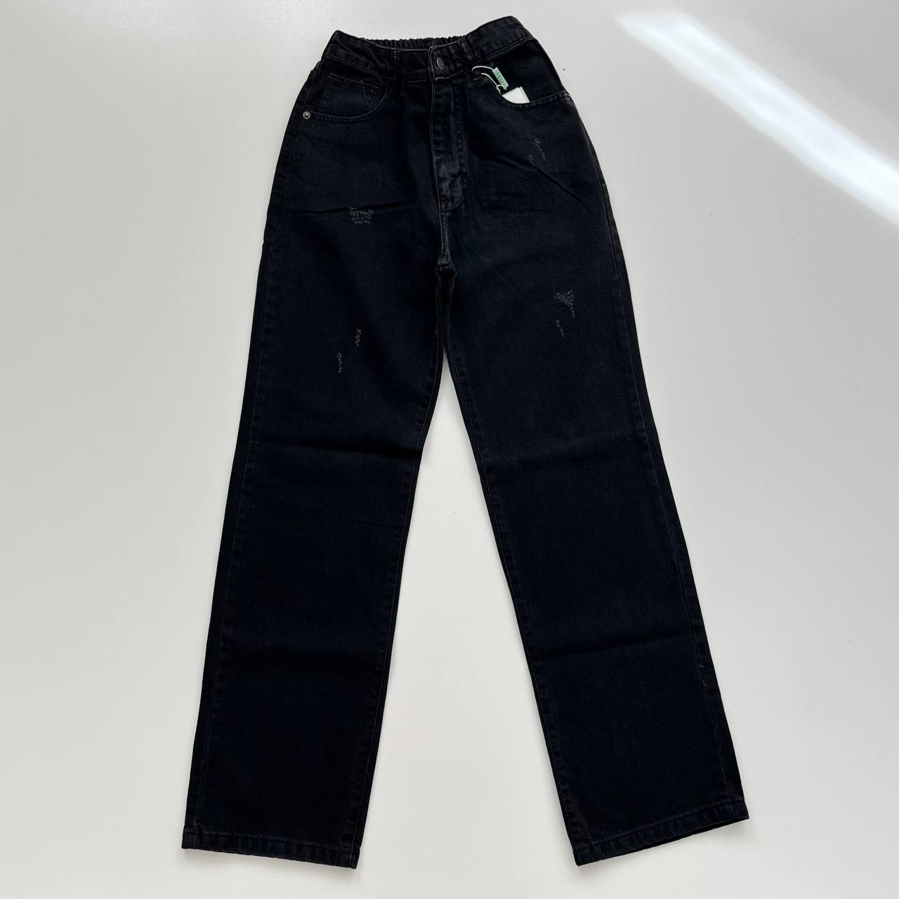 شلوار جین نیم بگ ذغالی - Image 6