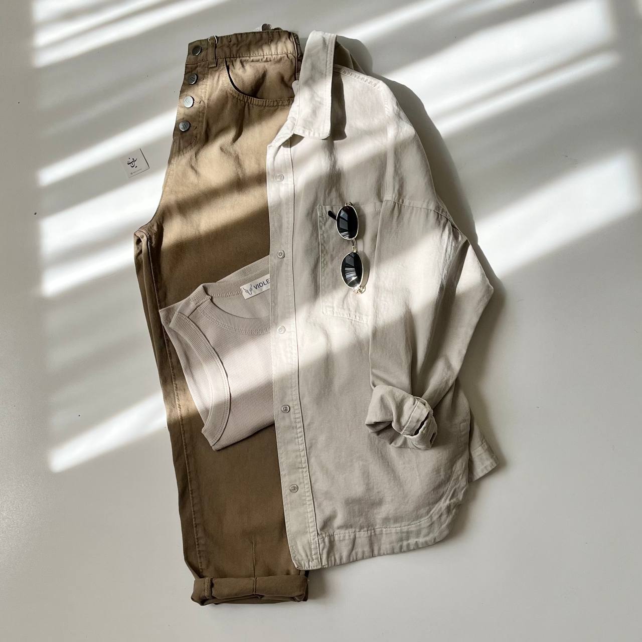 شومیز مانتویی کتان رویال - Image 2