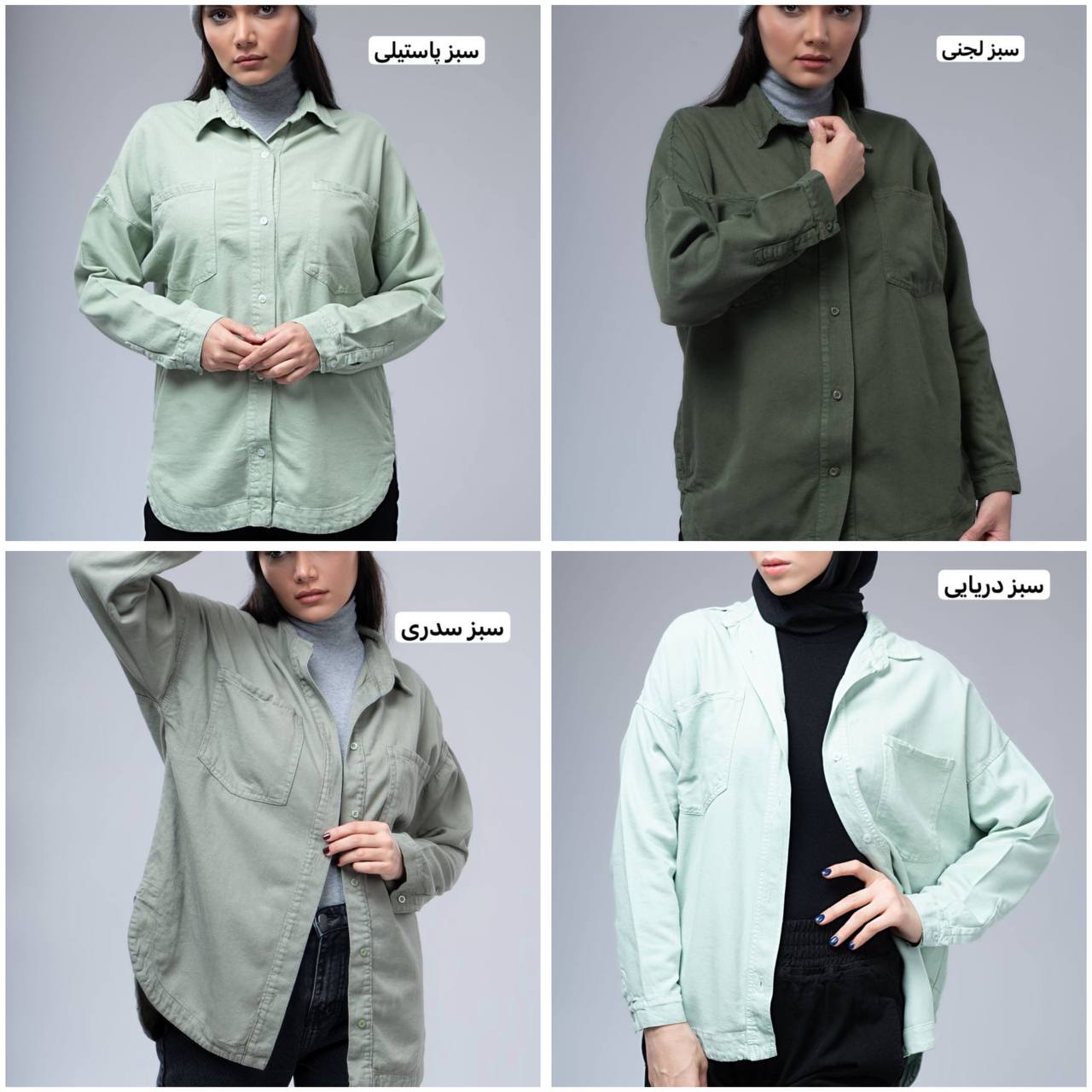 شومیز مانتویی کتان رویال - Image 7