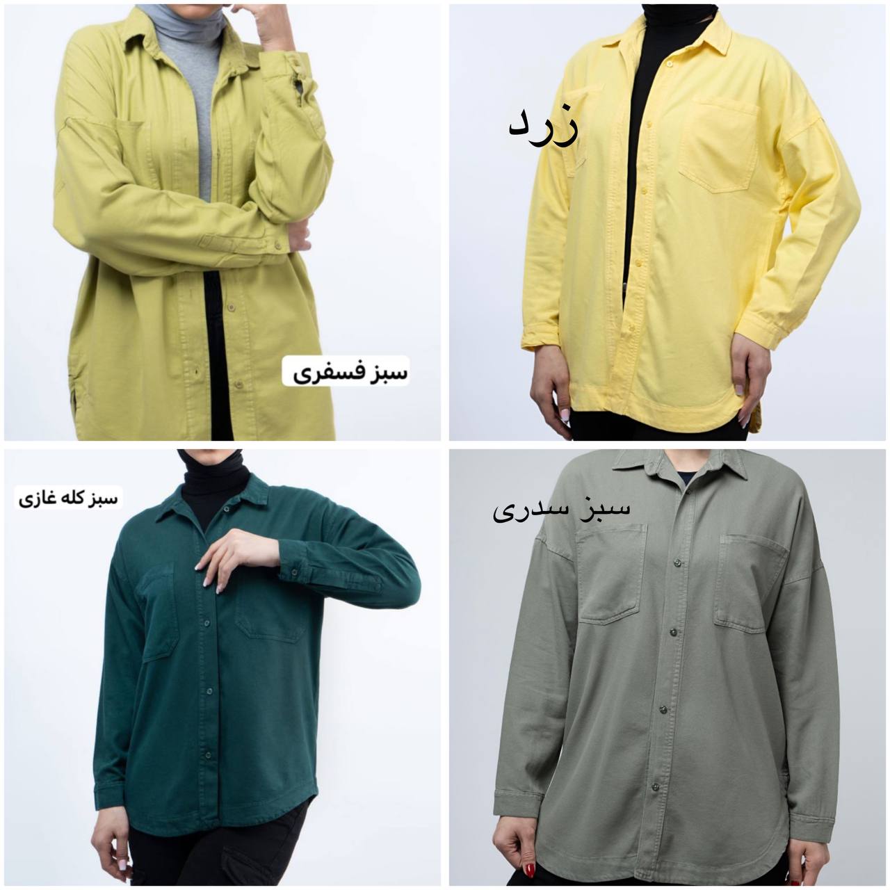 شومیز مانتویی کتان رویال - Image 6