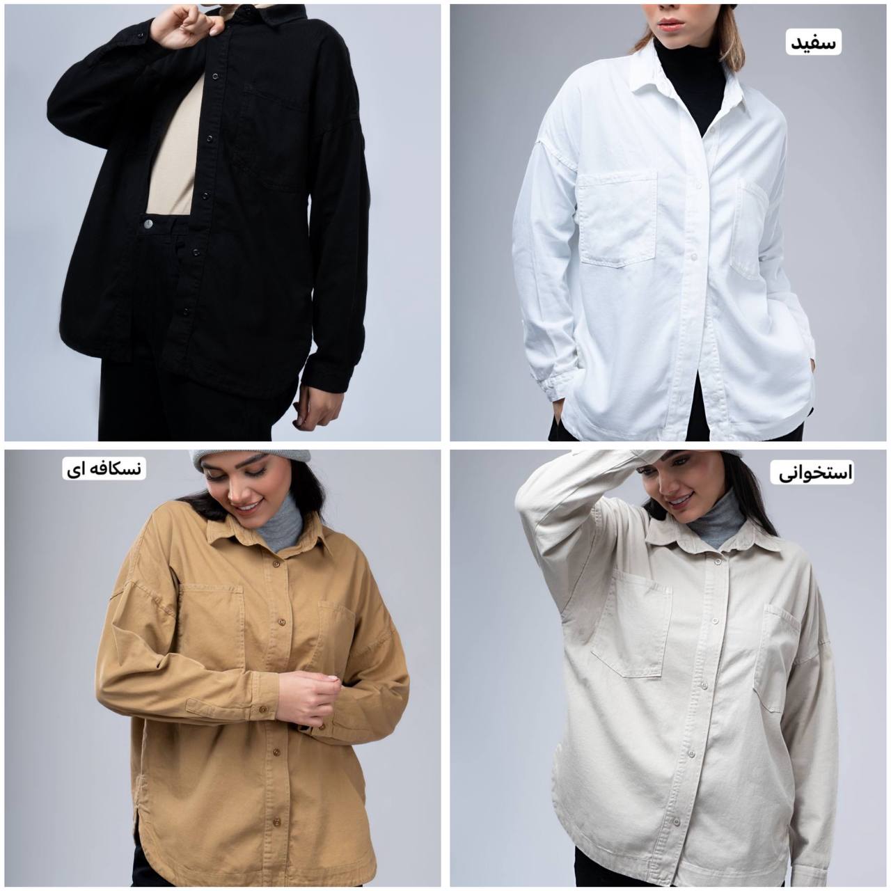 شومیز مانتویی کتان رویال - Image 8