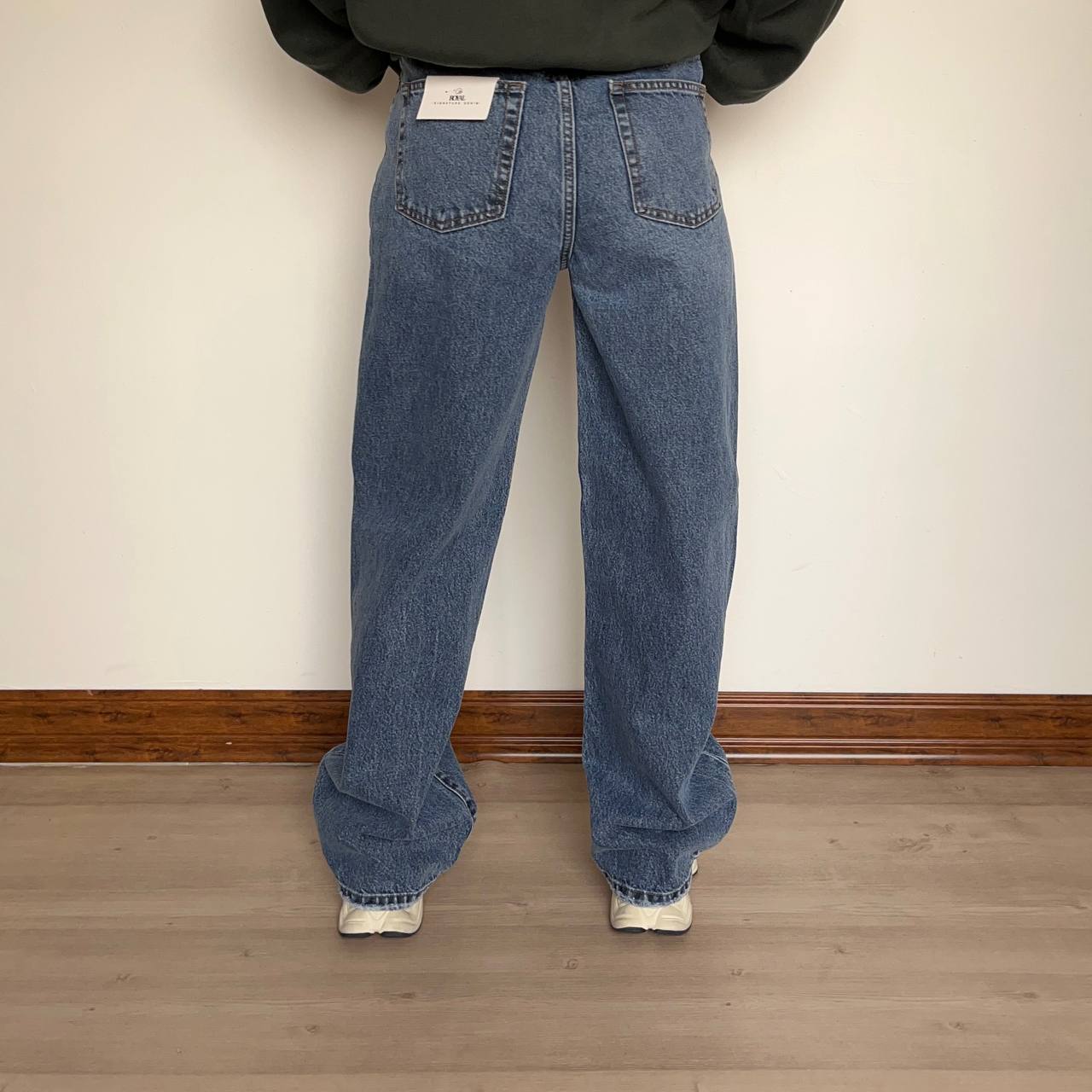 شلوار جین نیم بگ باران - Image 3