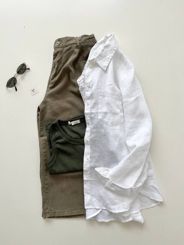 شومیز لینن سفید ابر - Image 5