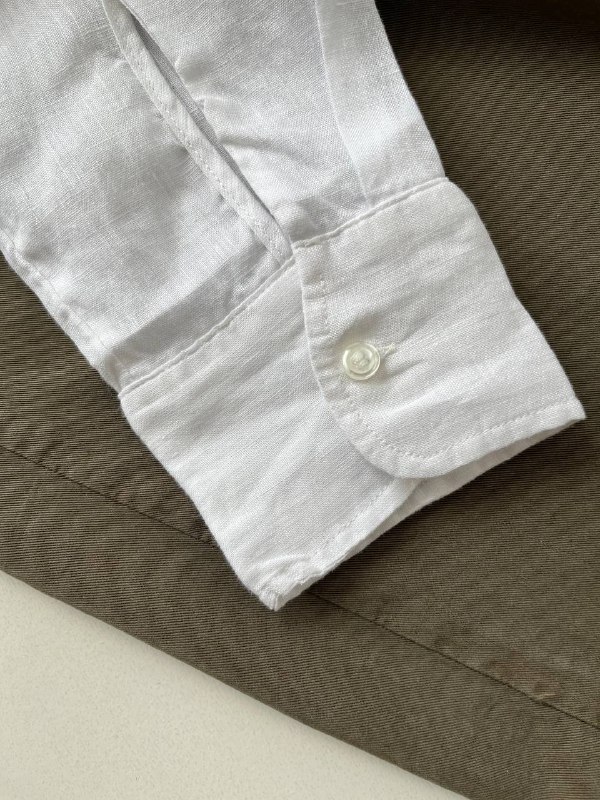 شومیز لینن سفید ابر - Image 8