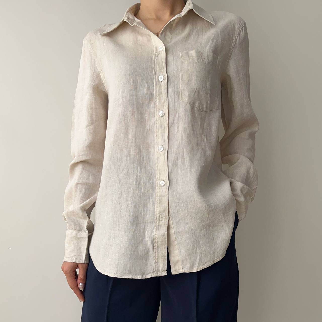 شومیز لینن ساده وارداتی - Image 7