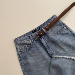 شلوار جین نیم بگ آسمان