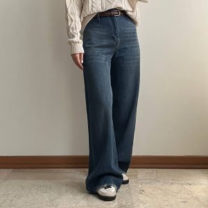 شلوار جین وایدلگ بلند ارینا