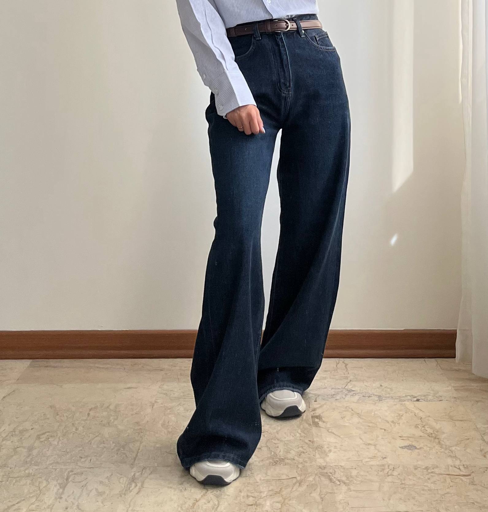 شلوار جین بگ سرمه ای درسا - Image 2