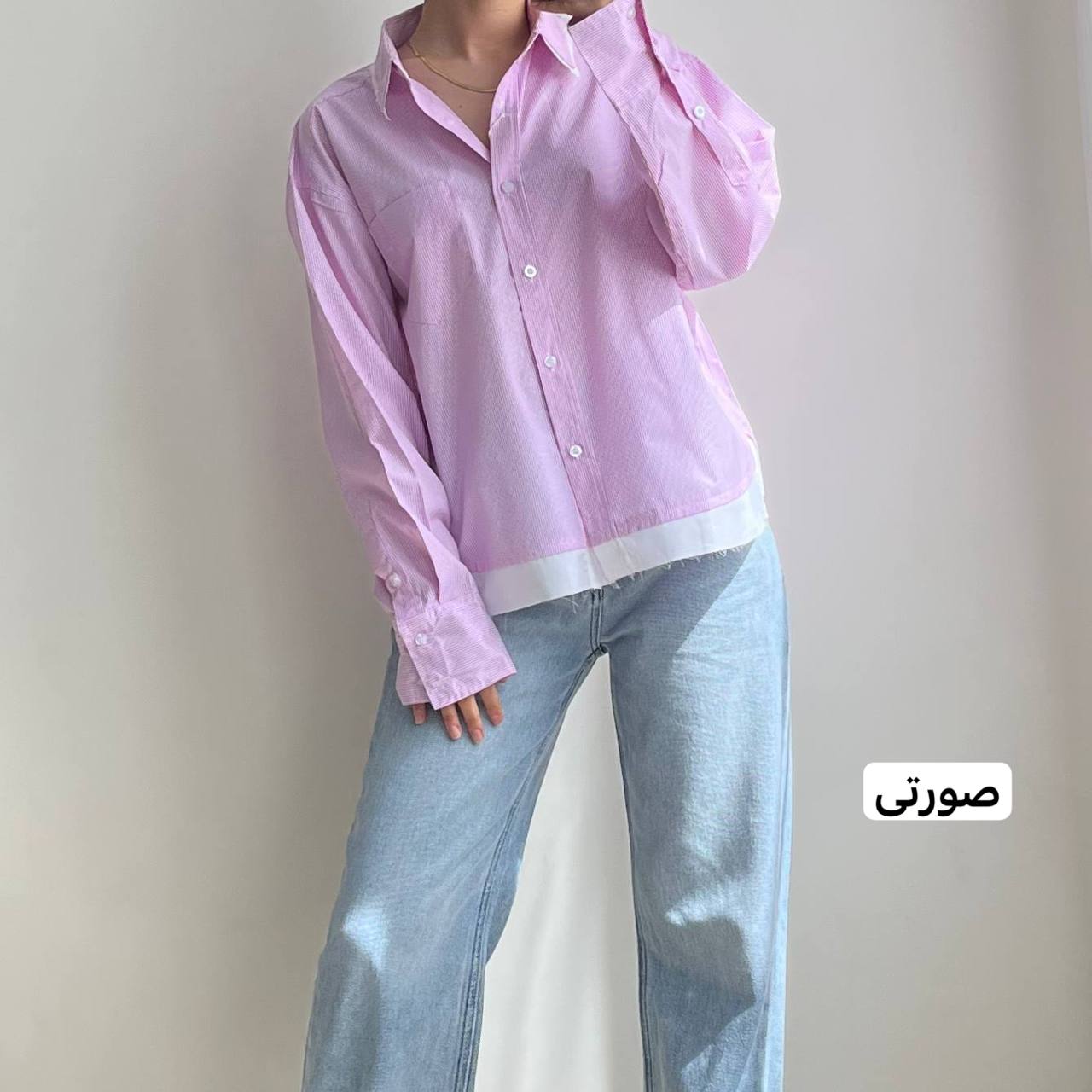شومیز راهراه پوپلین مایسا - Image 8