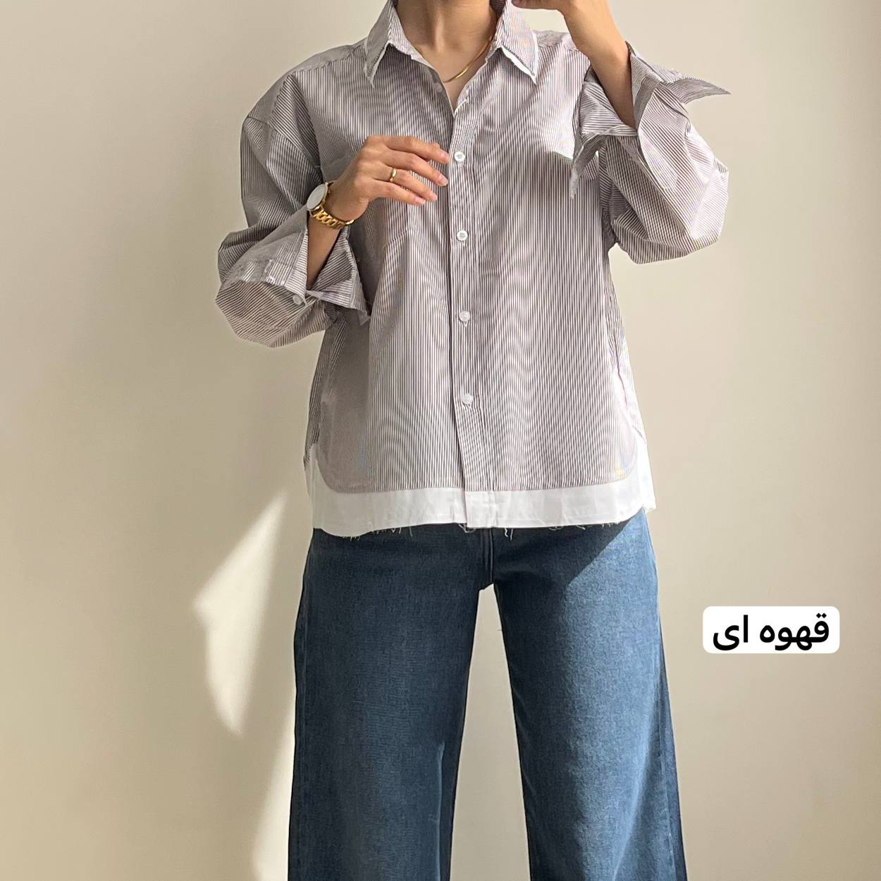 شومیز راهراه پوپلین مایسا - Image 7