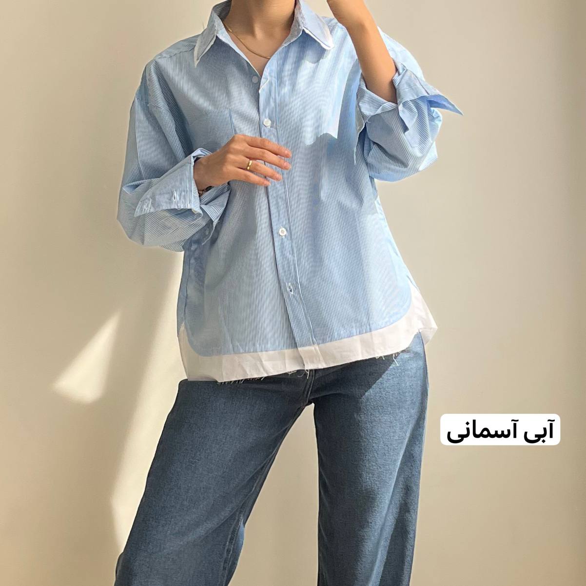 شومیز راهراه پوپلین مایسا - Image 4