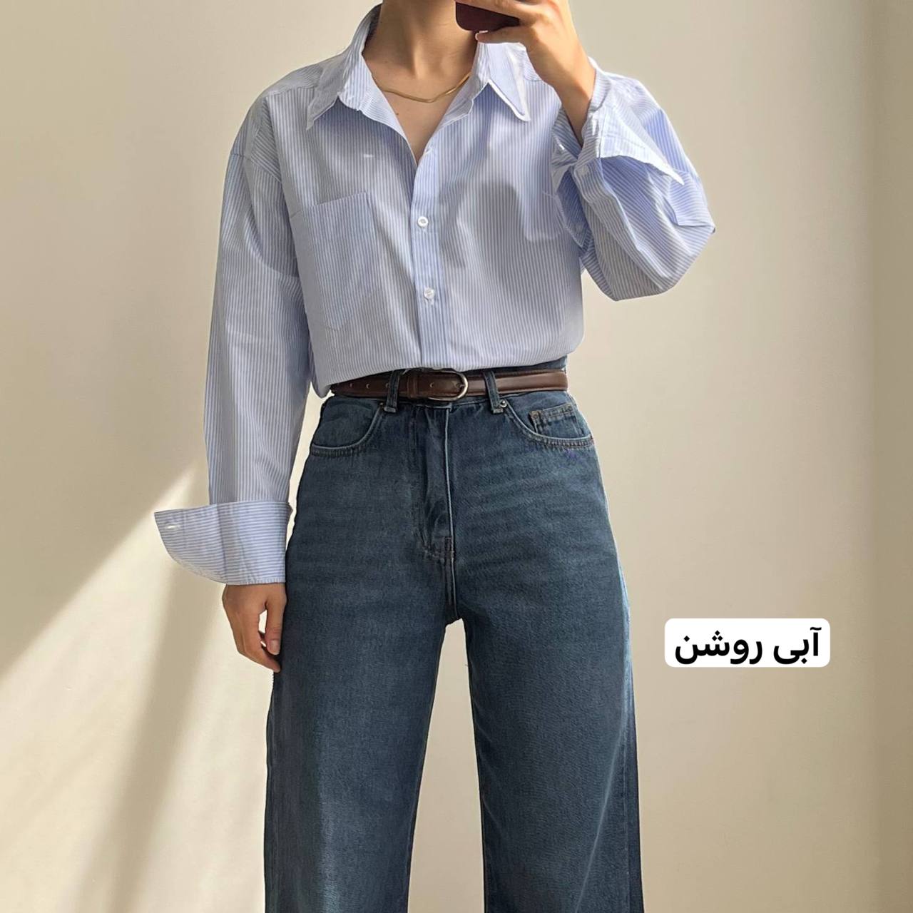 شومیز راهراه پوپلین مایسا - Image 3