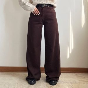 شلوار جین بگ قهوه ای