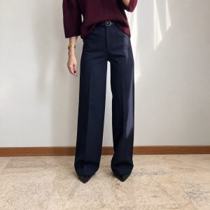 شلوار راسته گاباردین سرمه ای