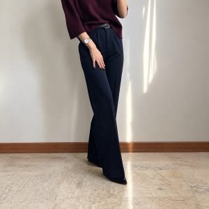 شلوار راسته گاباردین سرمه ای سیر